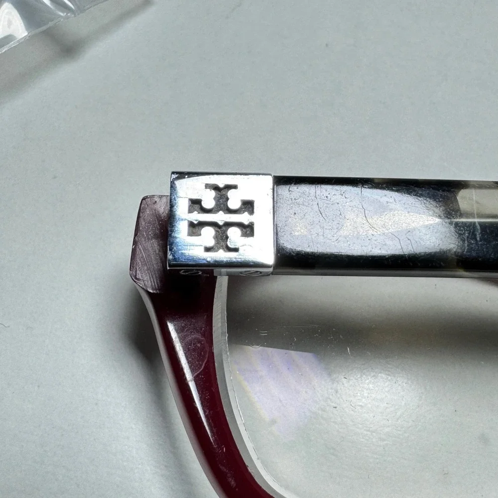 Tory Burch TY 2049 1361 Burgundy Tortoise Rectangular Eyeglass Frames 51-17-135